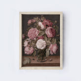 Vintage Print Framed | Floral Vase Painting A108